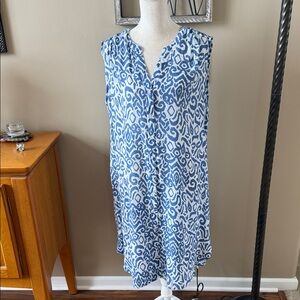 Blue and White Maxi Dress